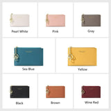 HXT-OAK PU Leather Men's Women's Summer Colorful Coin Purse,Mini Small Wallet with 3 Card Slots and 1 Zip Organizer,Multifunctional Card Holder with Key Ring and ID Window